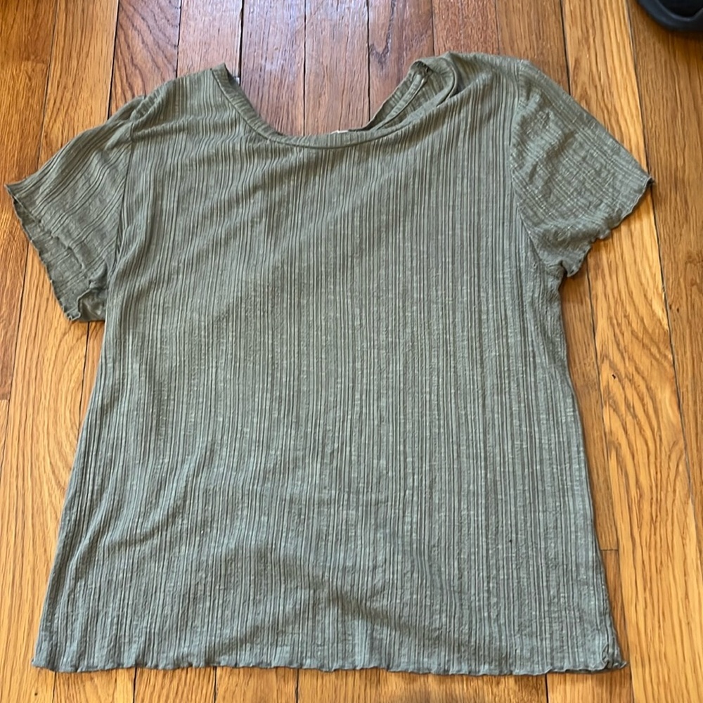 olive green shirt